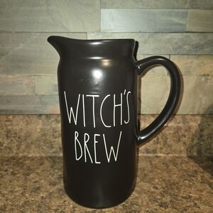 Rae Dunn Black 'Witch's Brew' Pitcher